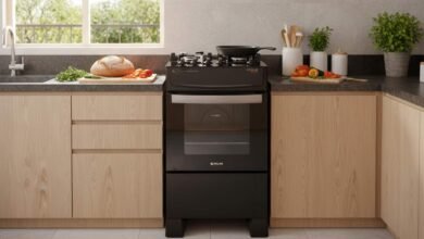 Achadinho Shopee! Fogão Atlas Atenas Glass: design moderno, mesa de vidro e 30% OFF. Praticidade e economia na sua cozinha!