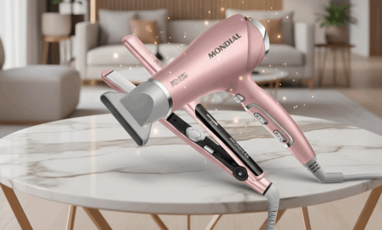 Achadinho da Shopee! Kit Secador + Chapinha Golden Rose Line da Mondial para cabelos perfeitos em casa. Preço incrível e entrega rápida! Corre lá!