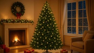 Árvore de Natal luxuosa de 2,10m com 1150 galhos! O achadinho perfeito da Shopee para um Natal cheio de elegância.